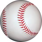 White baseball with red stitching, ideal for sports, baseball games, or athletic-themed designs