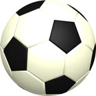 Classic black and white football (soccer ball), perfect for sports, football games, or athletic-themed designs