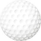 White dimpled golf ball, ideal for sports, golfing events, or athletic-themed designs