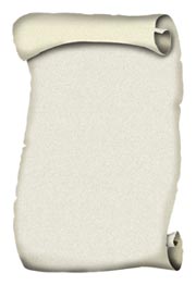 Light-coloured parchment scroll with rolled edges, suited for old-world or medieval-themed projects