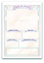 Elegant dove-themed frame with pastel colours and soft ribbons, suitable for religious or spiritual occasions