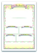 Floral and pastel ribbon frame with delicate accents, perfect for weddings or spring-themed announcements